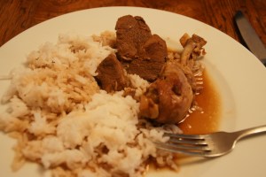 Pork and Chicken Adobo with Jasmine Rice