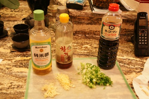 Ingredients for marinade