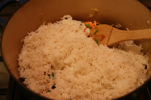 Adding rice