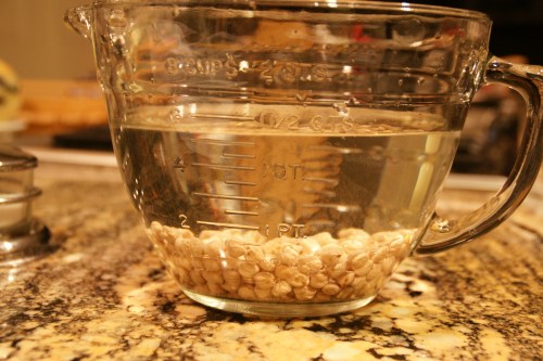 Soak overnight in lots of water