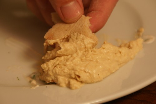 Hummus and homemade pita!