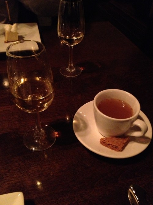 Sauternes and cider-- perfect with the desserts!