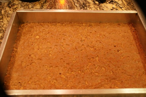 I cut them into 1 inch by 2 inch slices.