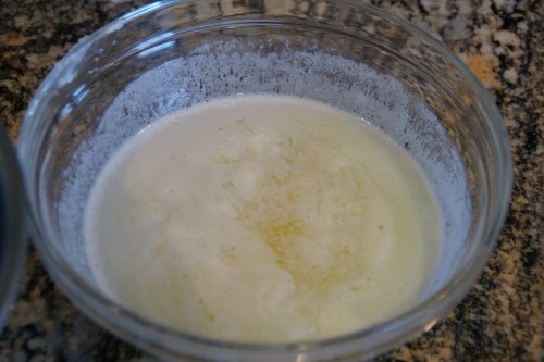 Microwave in short bursts or melt over medium heat