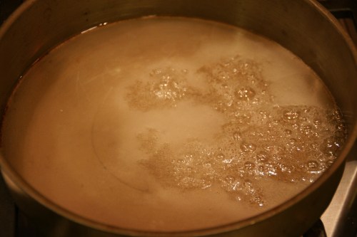 Do NOT stir this mixture.