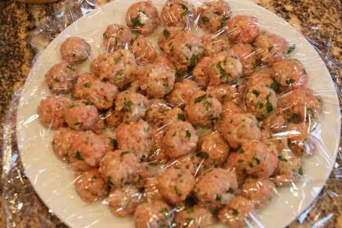 Don't forget to cook a bit of the meat to taste test before you make all those meatballs!