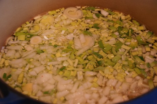 Simmer partially covered