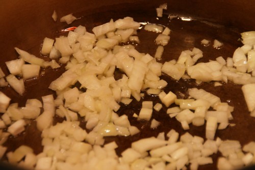 Start of the saute...