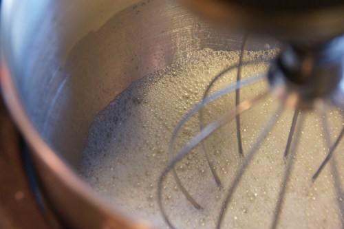 Beating the whites til frothy helps to incorporate the cream of tartar 