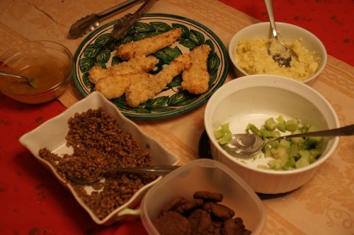 What was left after dinner (yep, we had the cookies)!