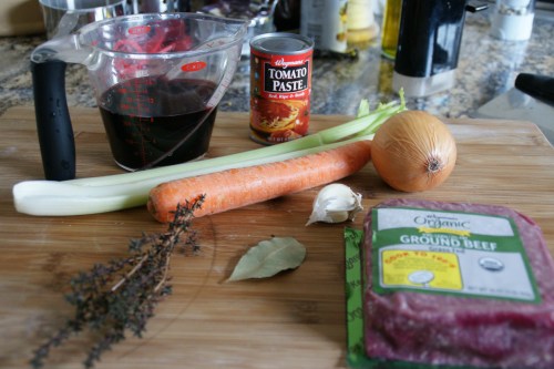 Had everything on hand...even the red wine!