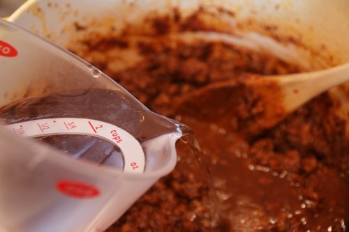 Cover meat by 1 inch only.