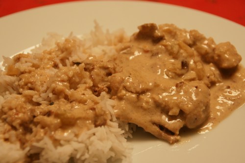 Yes, I poured the sauce right over the rice, too!