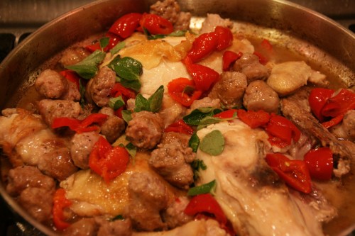 Kurt walked by the stove and said "This is going to be good!"