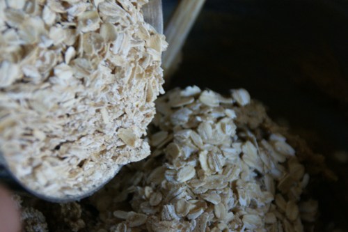 "Old-fashioned" oats are just bigger flakes of oatmeal; the texture is better if you use these over the instant (teeny flakes)