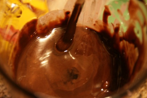 Add the liqueur once everything else has been well blended