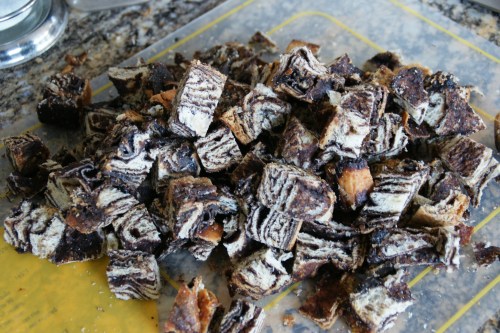 Cubes of chocolatey goodness!