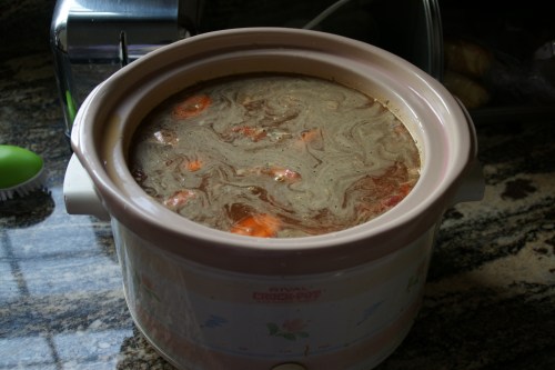 It looks like a lot of water, but the pasta will absorb some later.