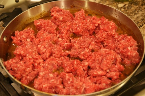 Yep, the beef pretty much covers the entire surface of the pan