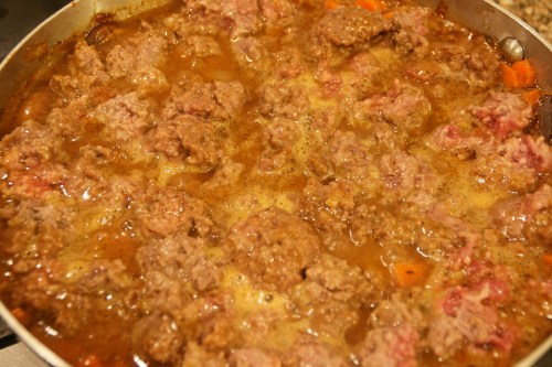 I couldn't believe the meat held together so well!  Use forks to break into smaller pieces