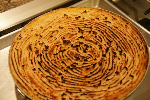 It was a lucky save; I did NOT want to re-do the mashed potato layer!