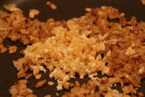 I didn't make a paste of garlic and ginger, I just finely chopped some of both