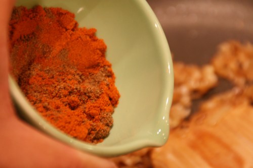 Beautiful colors-- especially the red chilli powder!