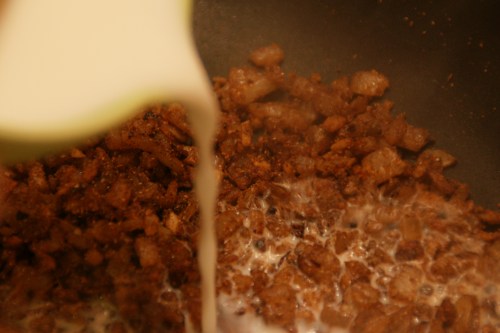 Oops, forgot to add the tomato stuff first...
