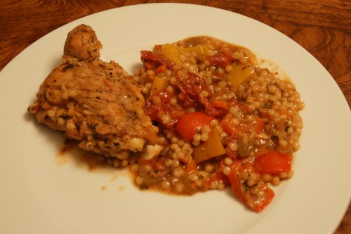 Thicker than soup, but not quite a stew...