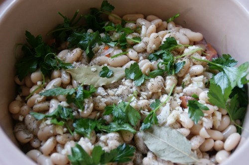 I didn't bother to chop the parsley; I just tore it up and threw it in