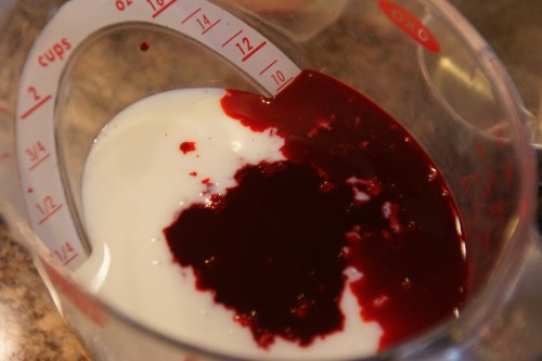 Yep, you gotta get over the bottle of red food coloring...