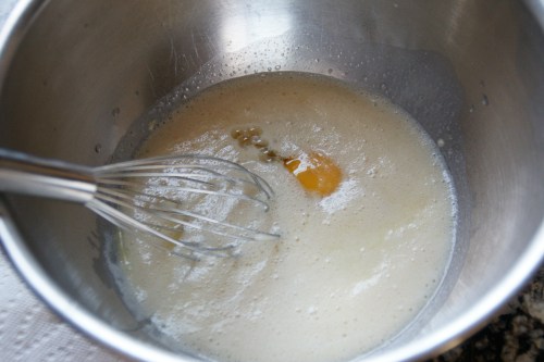 Egg, like the butter, is a tenderizing ingredient.