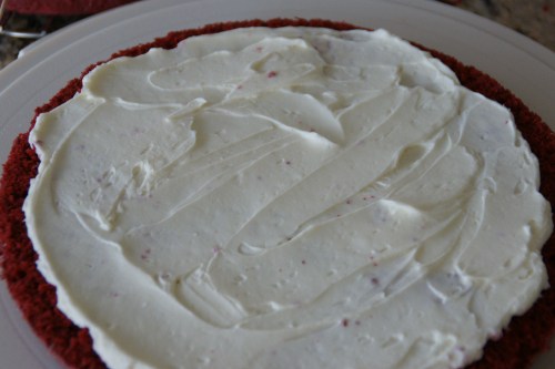 Frost almost to the edge of the layer