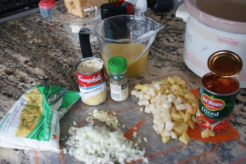 Dice the potatoes fairly small to ensure they cook all the way through!