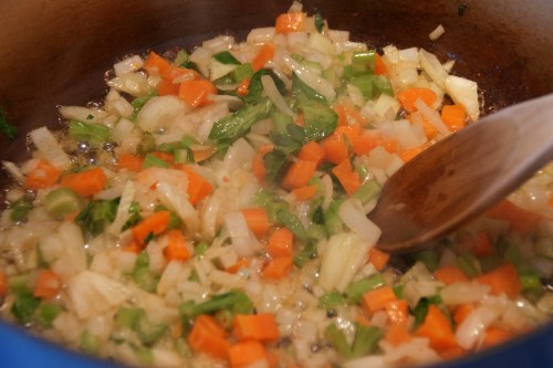 Kurt will let these get a little brown to enhance the flavor of the braising liquid.
