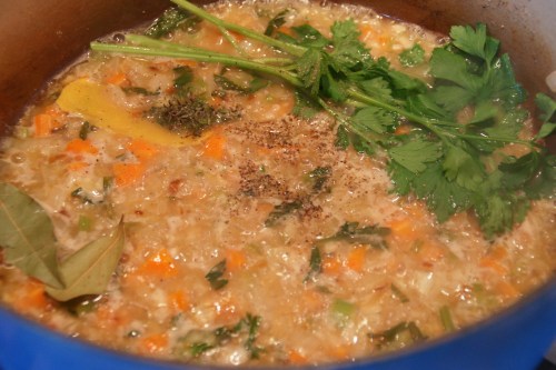 Thyme, parsley and bay-- what could be better in a braise?