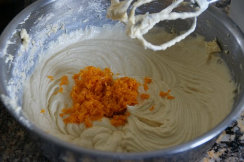 This very generous amount of orange zest is what makes this cake so good!
