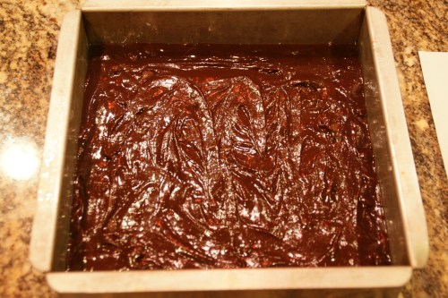 Yum-- a thick and chocolatey batter!