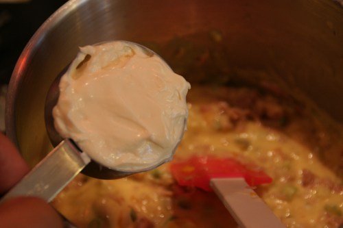 This is a recipe from the 70s (I reduced the amount of mayo from the original)!