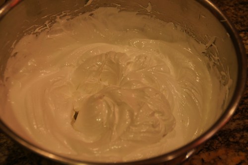 These are heavier and shinier than plain beaten whites