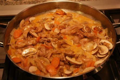 Quick simmer just to meld the flavors