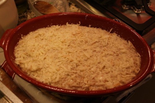 For a brown, crusty topping!