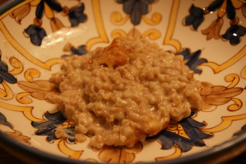 It's rich, so start with a small serving (I actually had two bowls)!