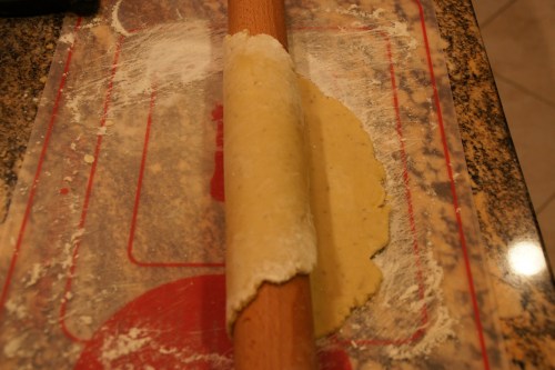 Periodically lift the dough to make sure it's not sticking to the surface!