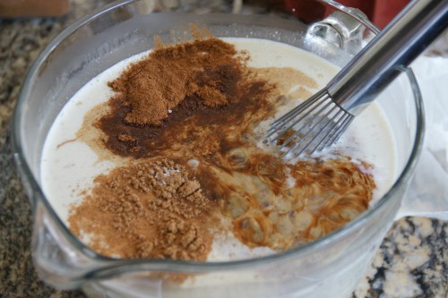 More vanilla plus some nutmeg in this recipe