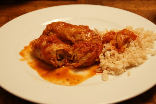 Of course, we ate ours with the rest of the brown rice.  The sauce is tart with a touch of sweet!