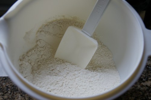 Flour, baking powder, salt