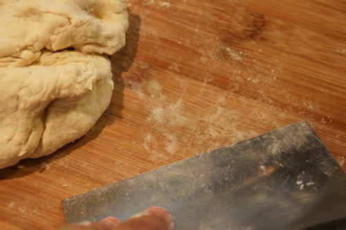 Scrape and flour as needed!