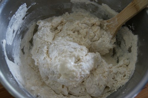 This mix will be a bit trickier because of the pieces of pre-ferment