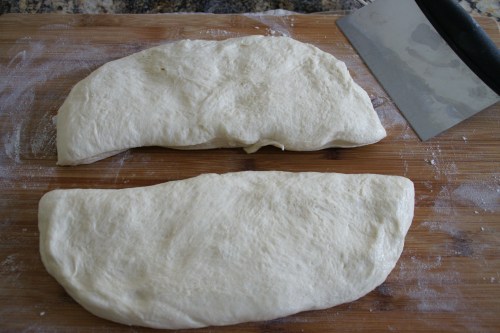 Cut the dough lengthwise